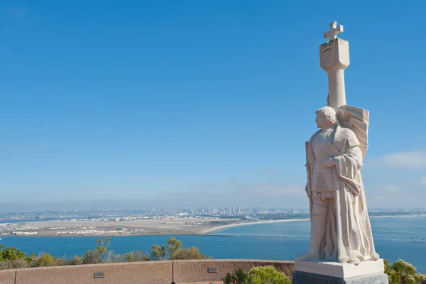 Juan rodriguez cabrillo standbeeld — Stockfoto