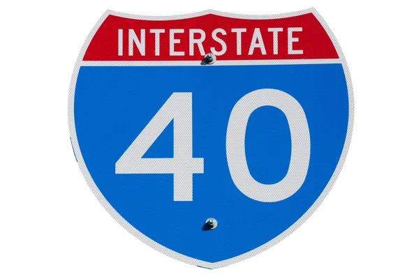 Amerikan Interstate 40 i işaret — Stok fotoğraf