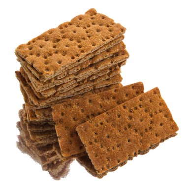 Beyaz arkaplanda krakerler