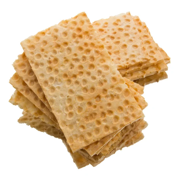 Beyaz arkaplanda krakerler