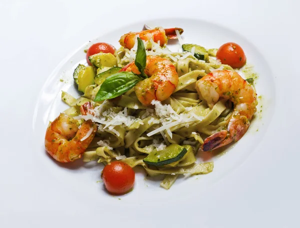 karides ve sebze ile yapıştırmak