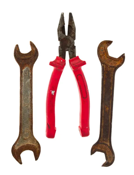 eski araçlar: anahtarı, pense izole