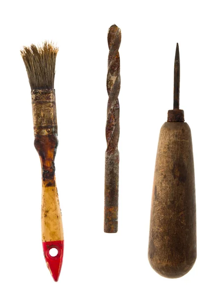 eski izole araçları: fırça, matkap, tığ