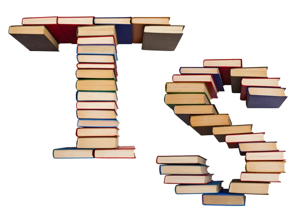 kitap, mektup t ve s yapılmış alfabesi