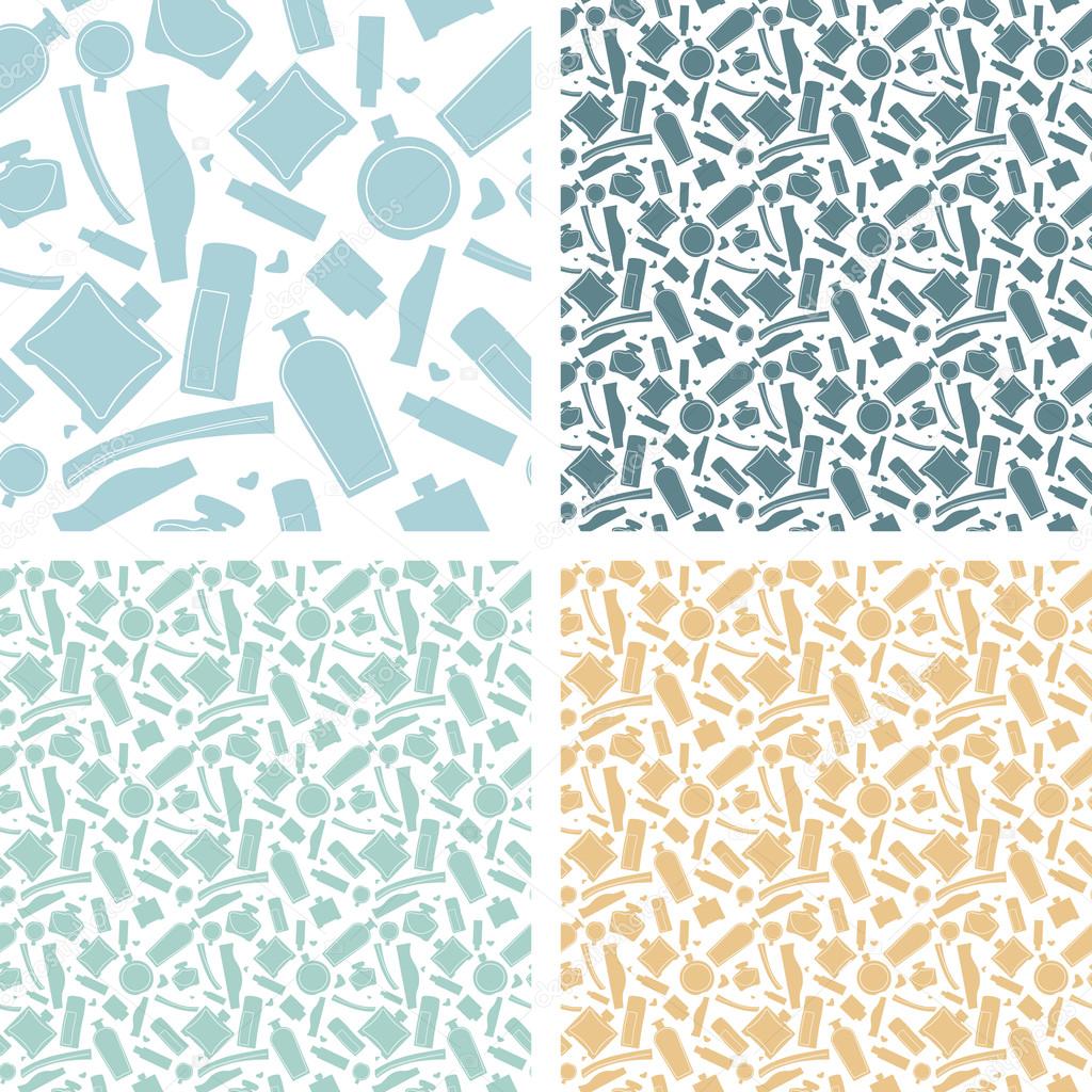 Perfume pastel colors vector seamless pattern