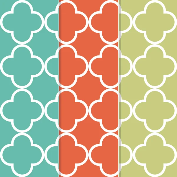 Fondo de patrón de trébol sin costura Quatrefoil — Vector de stock