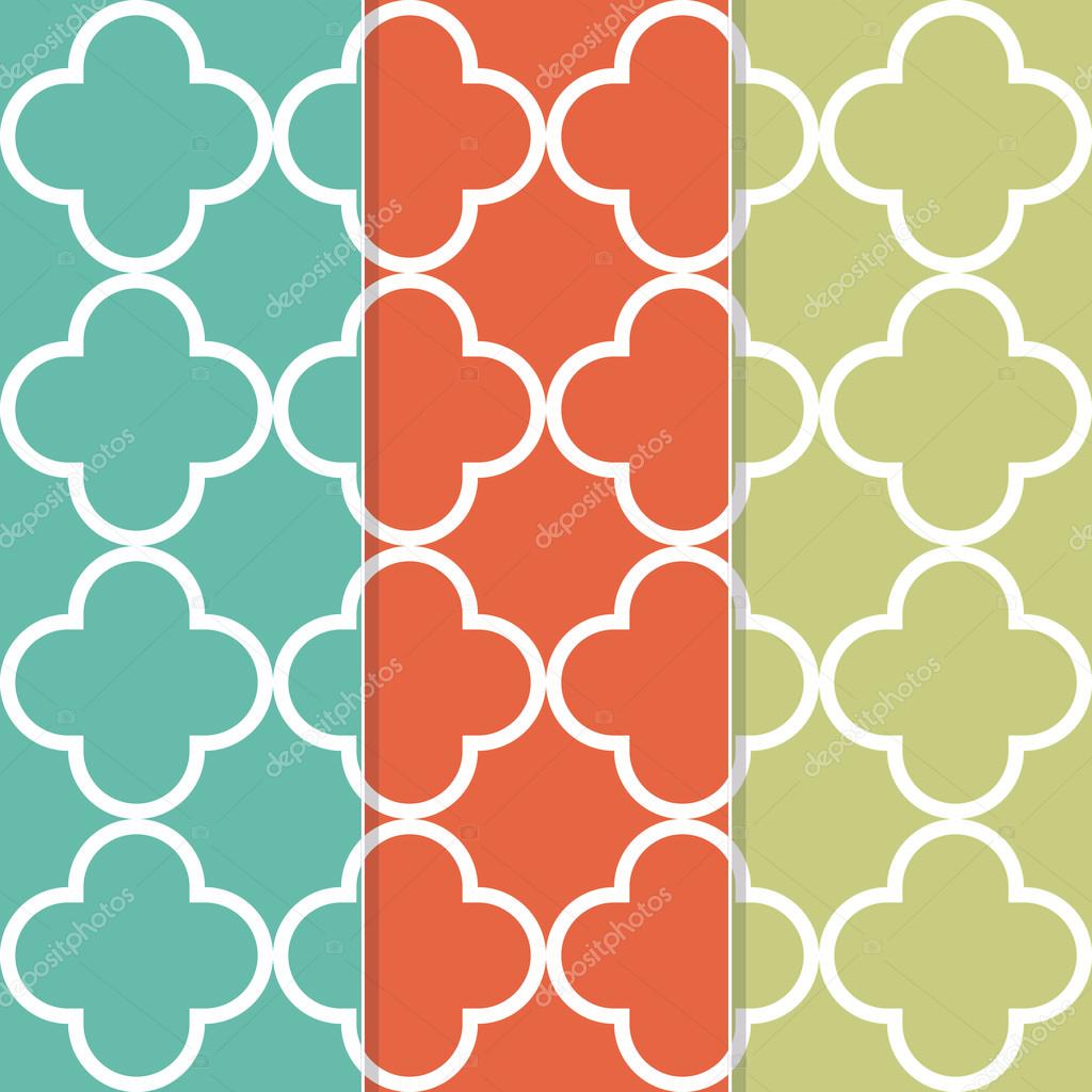 Seamless Quatrefoil Clover Pattern Background