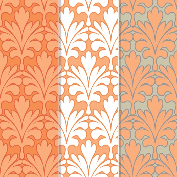 Resumen Palm Damask Diseño de fondo — Vector de stock