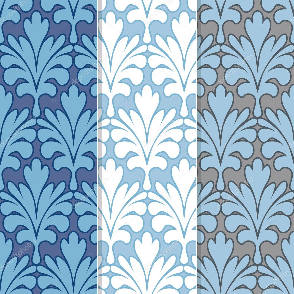 Abstract Palm Damask Background Design