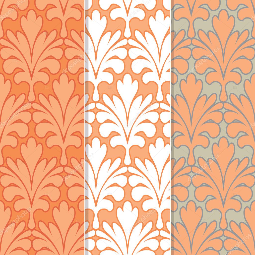 Abstract Palm Damask Background Design