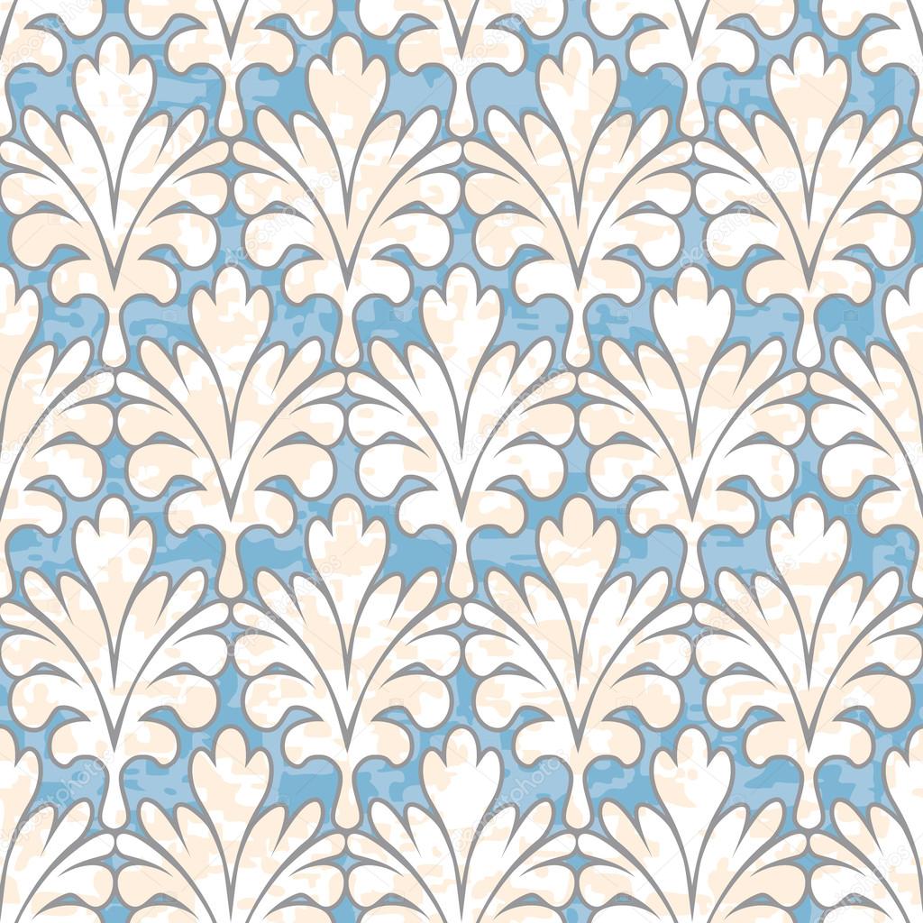 Abstract Palm Damask Design Vector