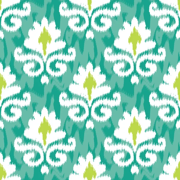 Patrón de damasco Ikat — Vector de stock