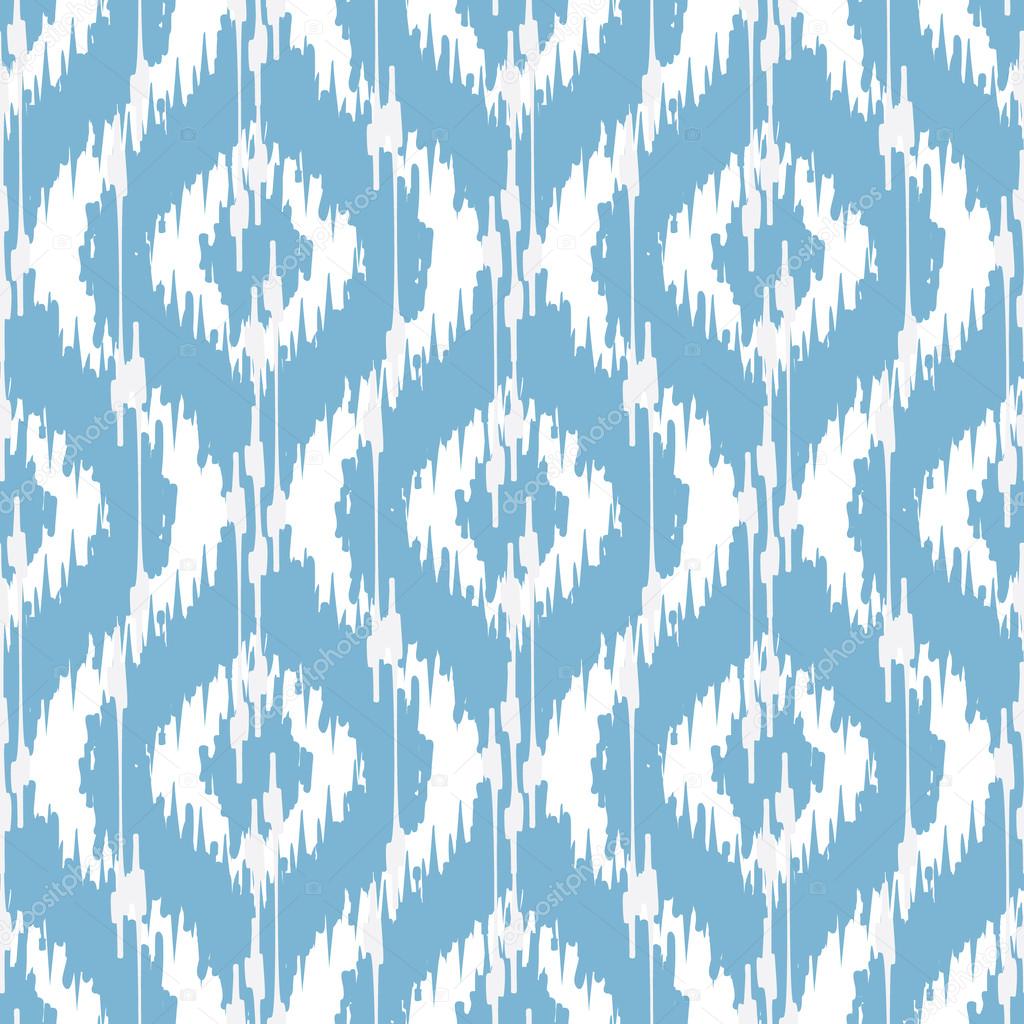 Ikat Damask Seamless Ogee  Pattern