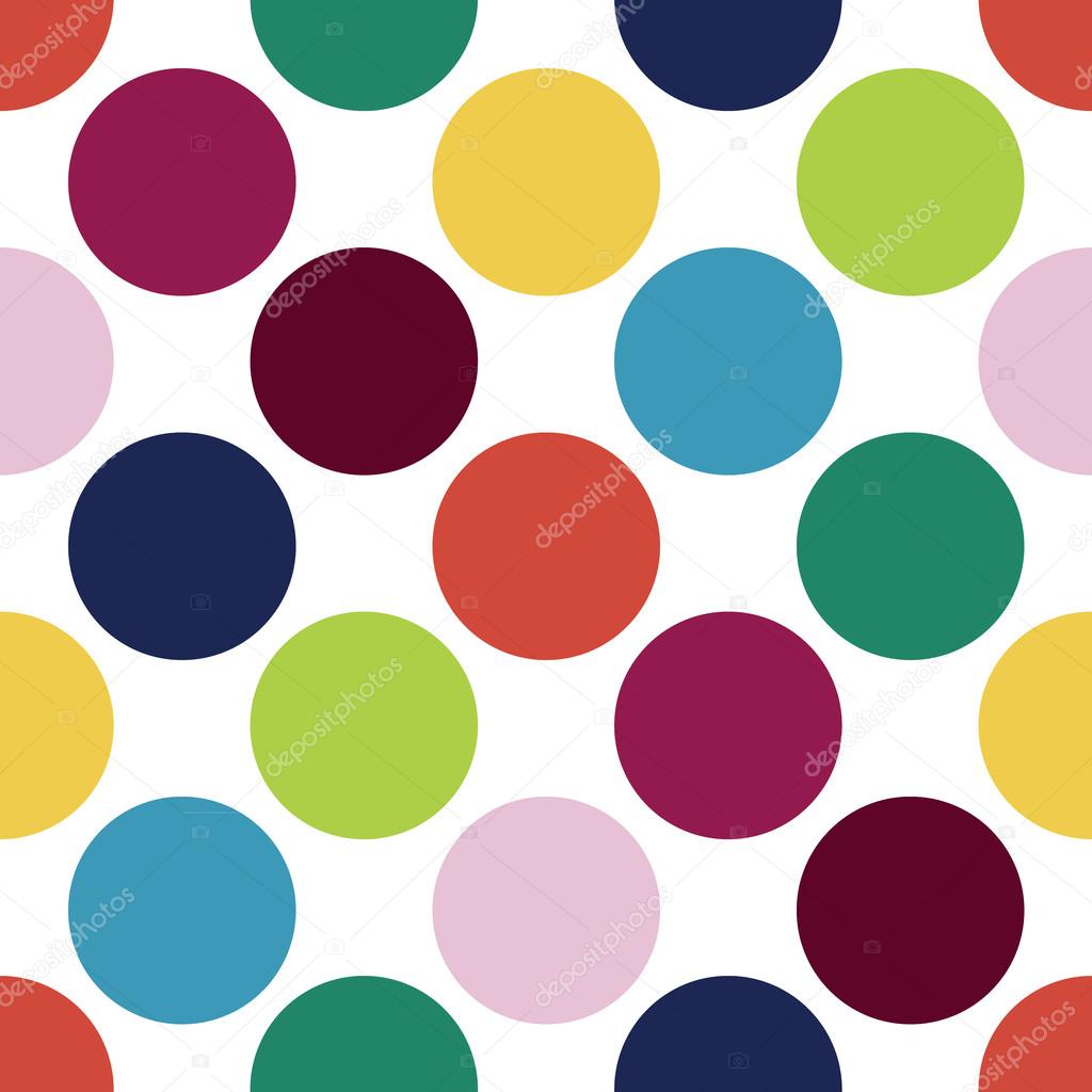 Youthful polka dot pattern in candy colors