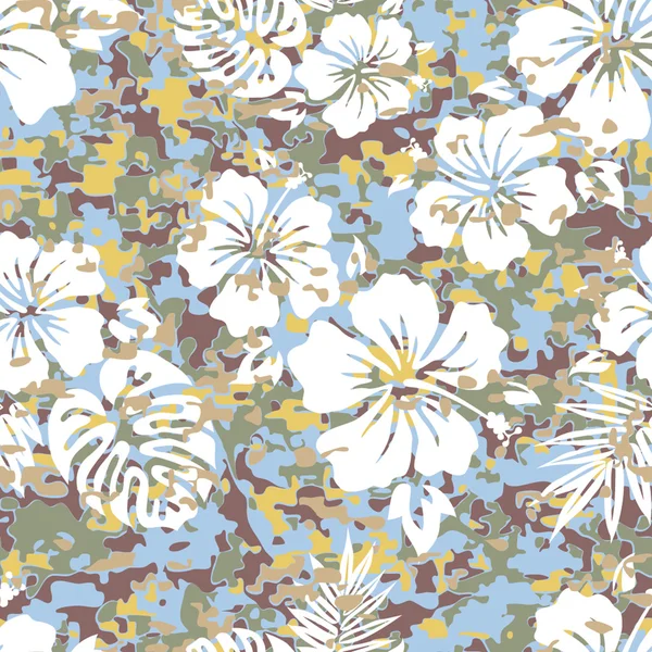 Aloha hawaiian shirt camouflage patroon — Stockvector