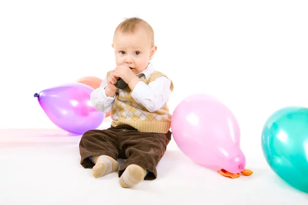 Spelen met ballonnen — Stockfoto