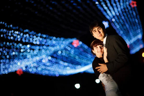 Casal à noite — Fotografia de Stock