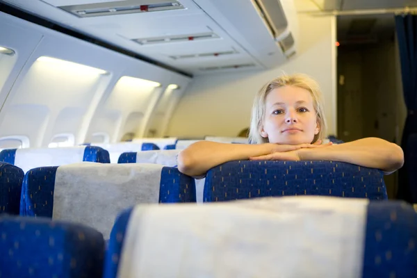 En el avión — Foto de Stock