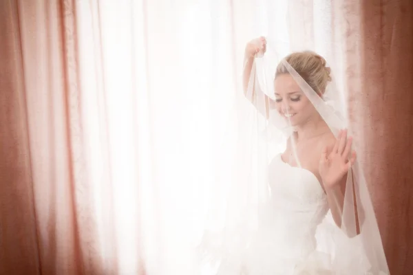 Sposa con velo — Foto Stock