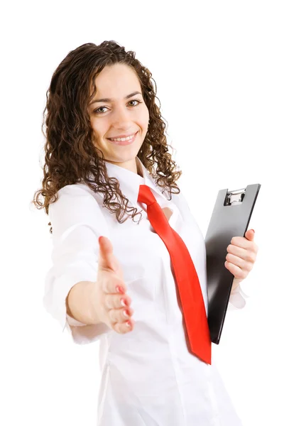 Friendly business woman — Stock Photo, Image