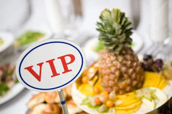 VIP place at the table — Stock Photo, Image