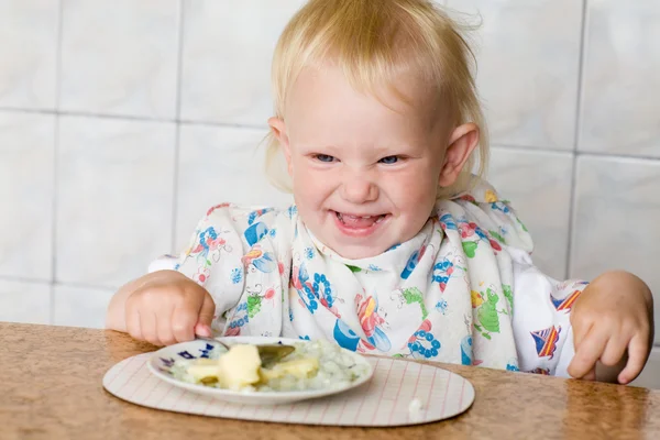 Child eating — Stock Photo, Image