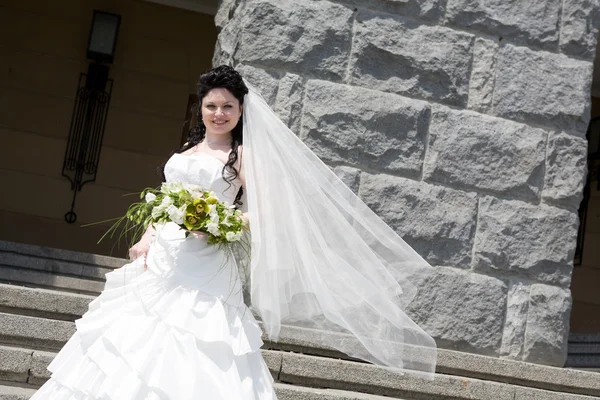 Leende och sten — Stockfoto