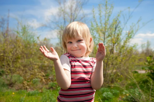 Crying child in airplane — Stock Photo, Image