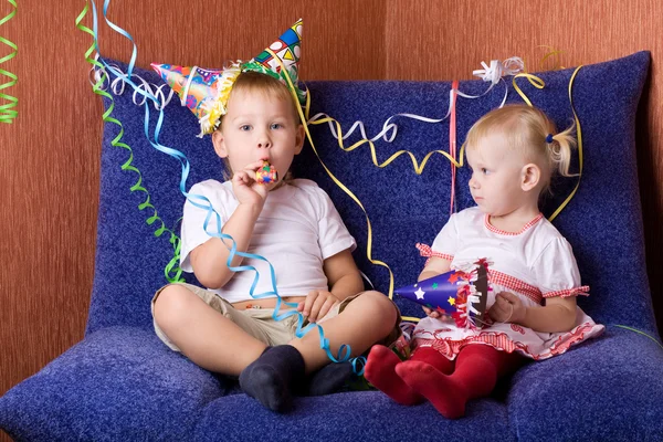 Vakantie van de jongen en meisje — Stockfoto