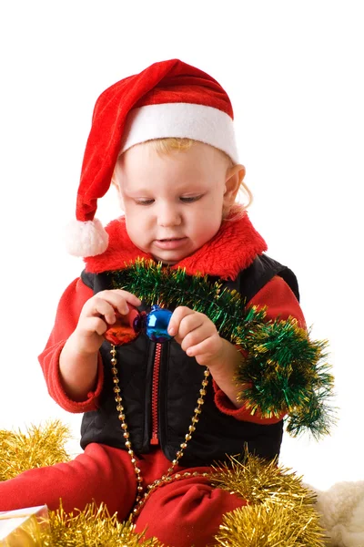 Small Santa with camera — Stock Photo, Image