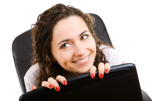 Businesswoman in armchair — Stock Photo, Image