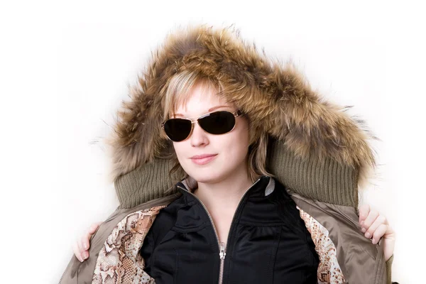 Playful girl with sunglasses — Stock Photo, Image