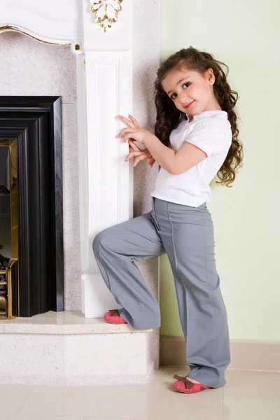 By the ancient fireplace — Stock Photo, Image