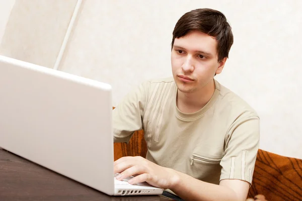 Young man with notebook — Stock Photo, Image