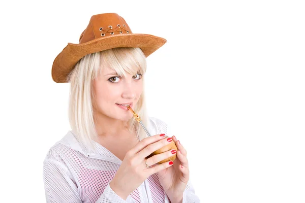 Drinking mate — Stock Photo, Image