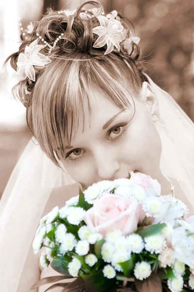 Bouquet of roses in color — Stock Photo, Image