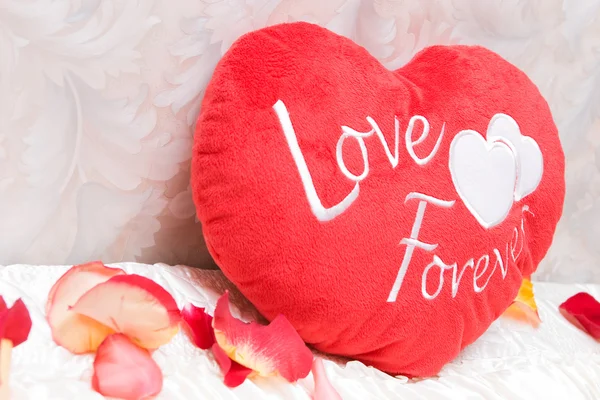 Pillow in form of heart — Stock Photo, Image