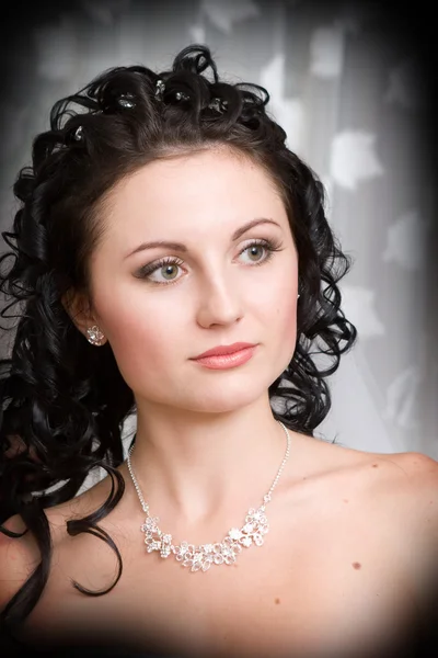 Portrait of the beautiful brunette — Stock Photo, Image