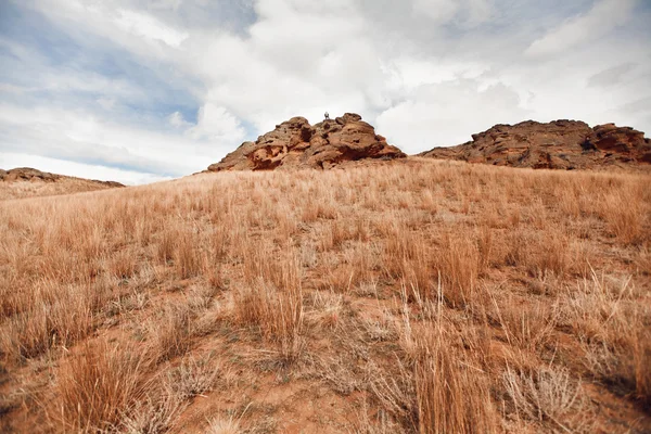 Homme sur la montagne — Photo