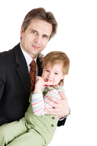 Retrato con padre — Foto de Stock