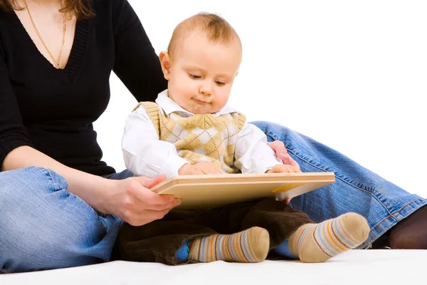 Ragazzo e sua madre giocare — Foto Stock