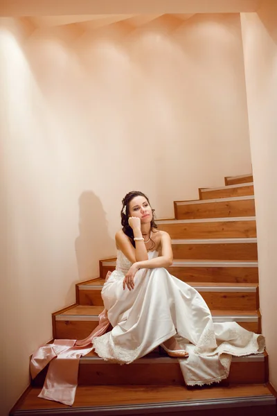 Tired bride — Stock Photo, Image