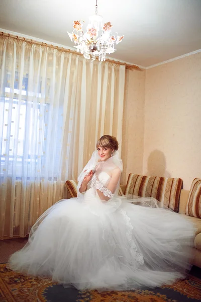 Bride by the window — Stock Photo, Image