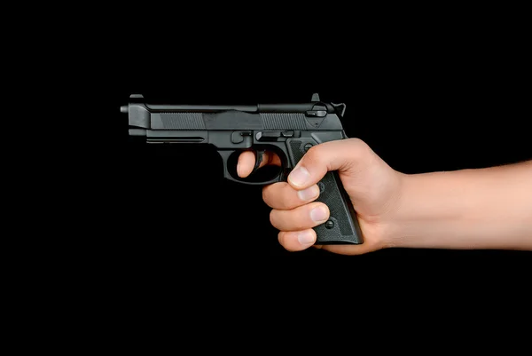 Gun in the hand — Stock Photo, Image