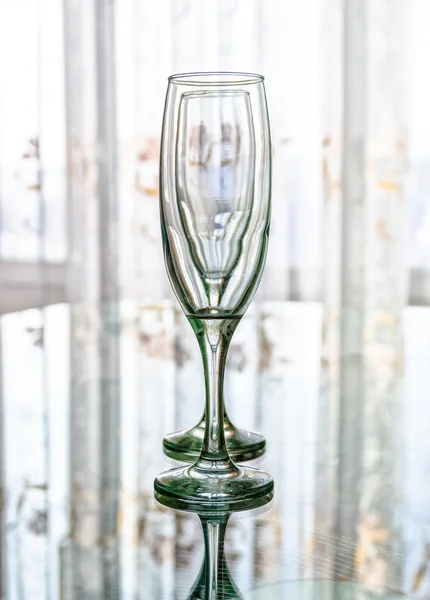 Glass on the table — Stock Photo, Image