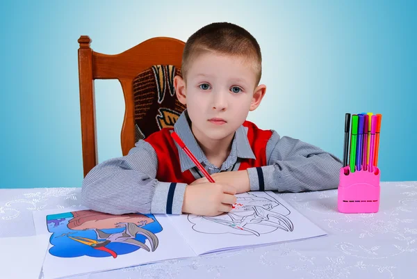 Child learns to write — Stock Photo, Image