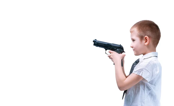 銃を持つ少年 — ストック写真