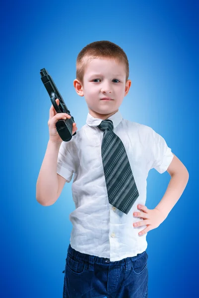 Ragazzo con pistola — Foto Stock