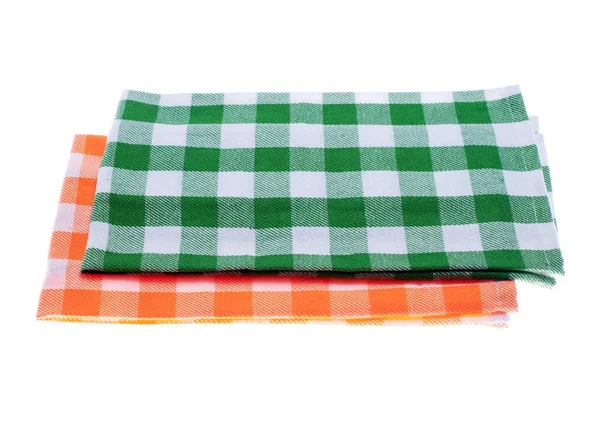 Dos toallas de cocina aisladas sobre fondo blanco — Foto de Stock