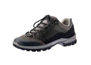 A pair of classic leather elegant mens shoes isolated white background. Isolated object close up on white background. Top view